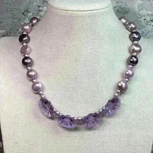 Statement Purple Glass Necklace